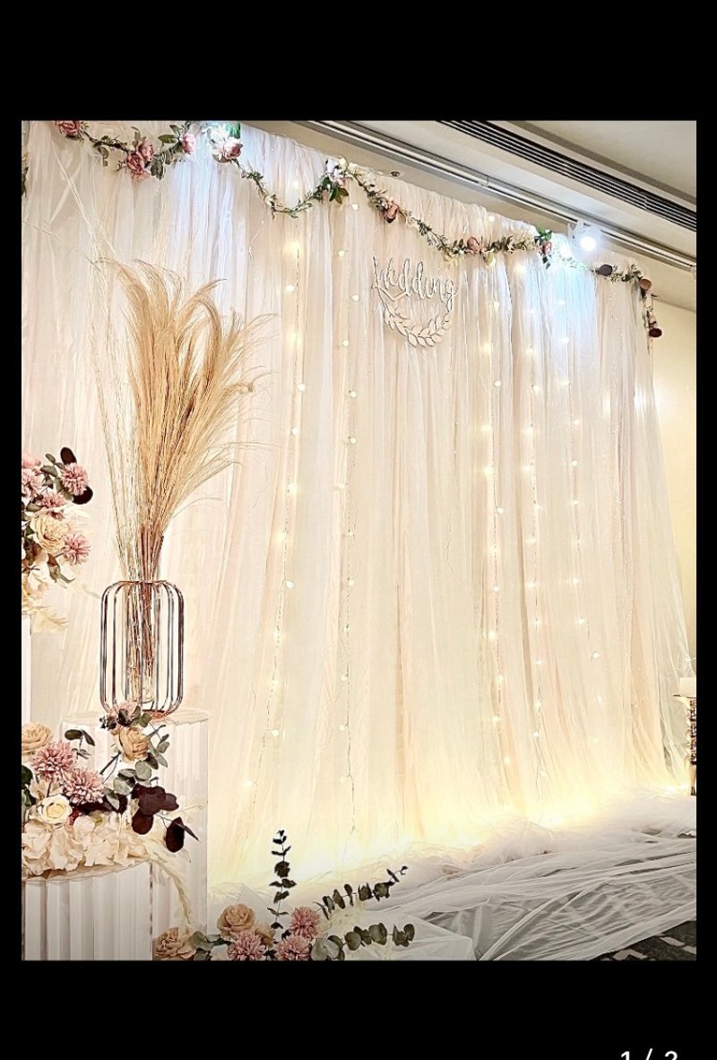 浪漫轻奢纱幔背板套组 小资族首选婚礼布置 专人服务进撤场 - 其他 - 植物．花 