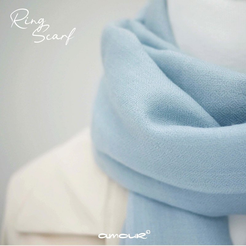 【爱奇迹 Amour Miracle】喀什米尔戒指围巾Cashmere Ring scarf - 围巾/披肩 - 羊毛 灰色