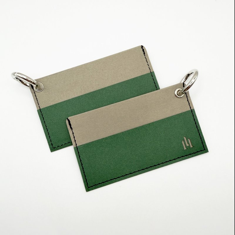 棕冷蓝 随行快扣卡夹 卡套 名片夹 可定制 扣环设计 吊挂便利 - 皮夹/钱包 - 纸 