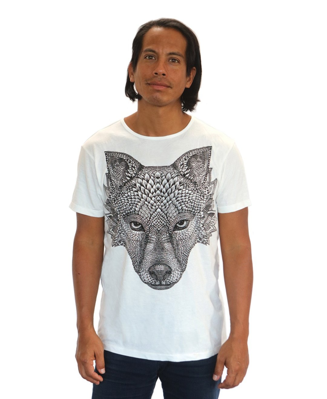 Mens White Wolf Tee - 男装衬衫 - 棉 