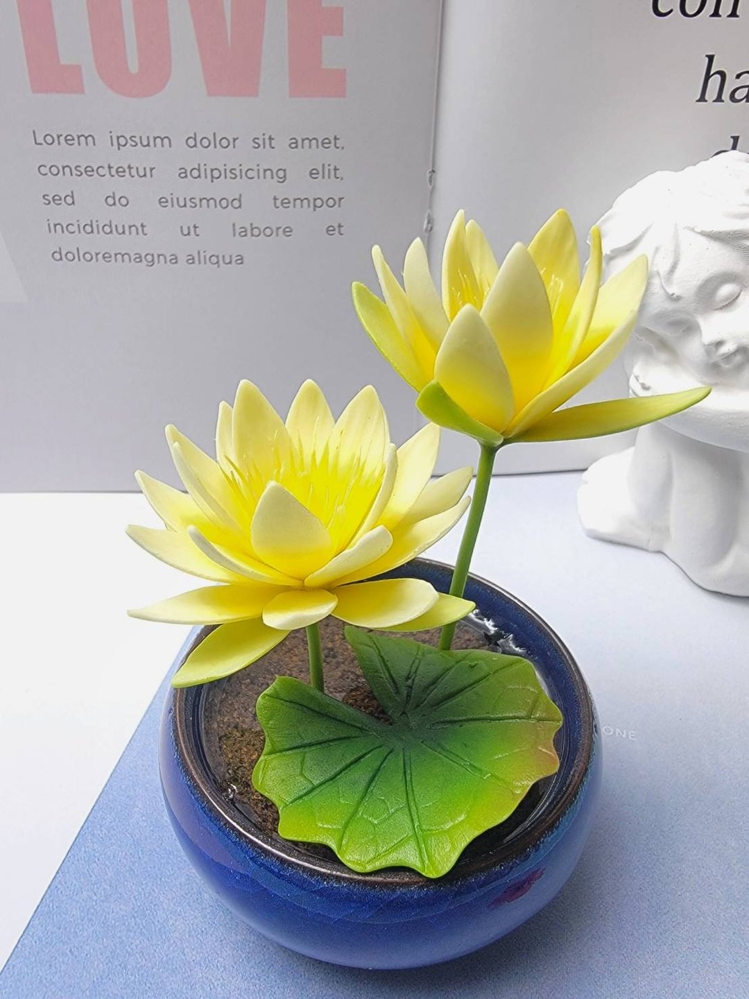 冷瓷土/黏土花艺-睡莲小盆栽/送礼 - 植栽/盆栽 - 粘土 
