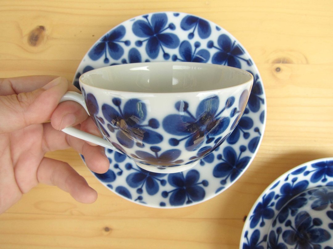 瑞典Rorstrand Mon Amie蓝花杯盘组 - 咖啡杯/马克杯 - 瓷 蓝色