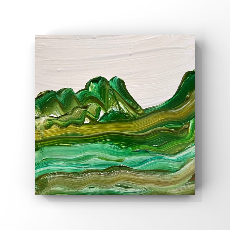 绿色爱尔兰风景抽象艺术爱尔兰乡村绘画高地丘陵 - 海报/装饰画/版画 - 其他材质 绿色