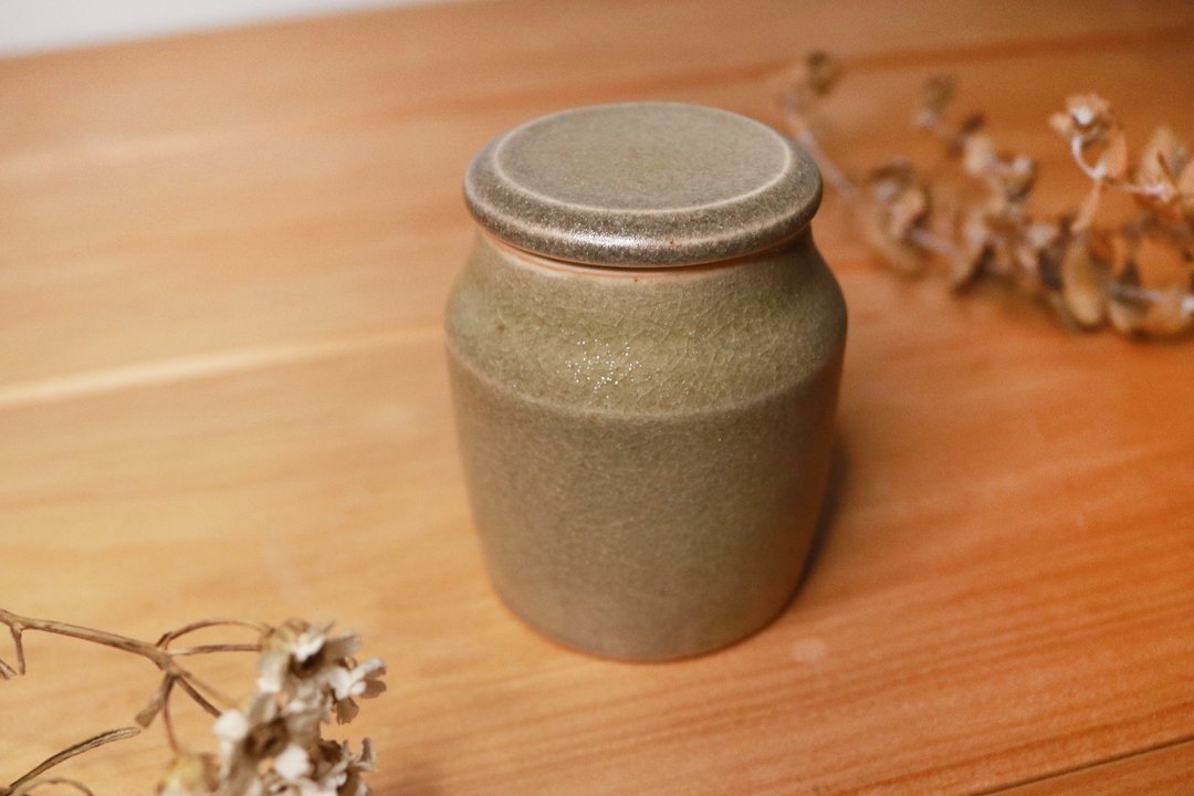 墨绿葡萄灰小茶仓 - 茶具/茶杯 - 瓷 
