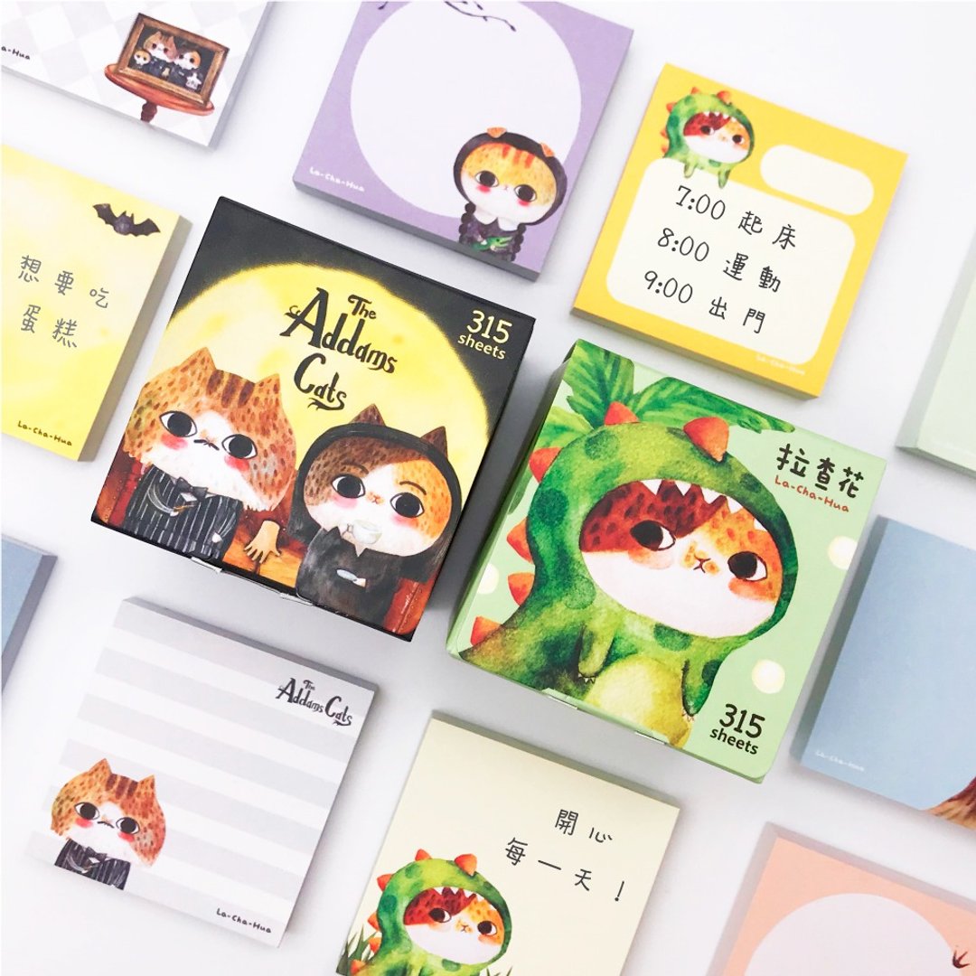 JzFun / 拉查花 方块便条纸二入组 - 便条纸/标签贴 - 纸 多色