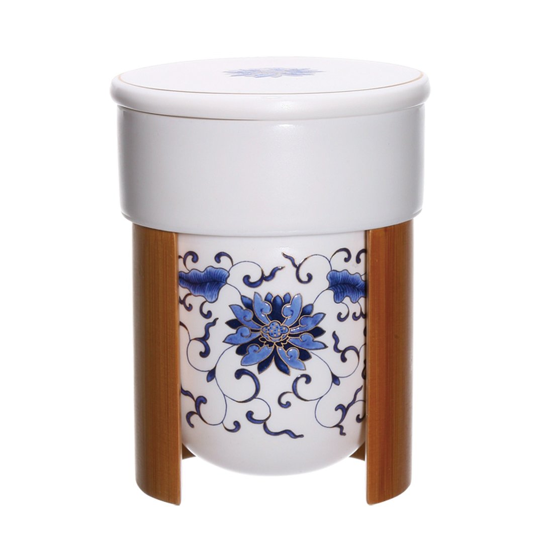 禅之莲盖杯(245ml) - 茶具/茶杯 - 陶 蓝色