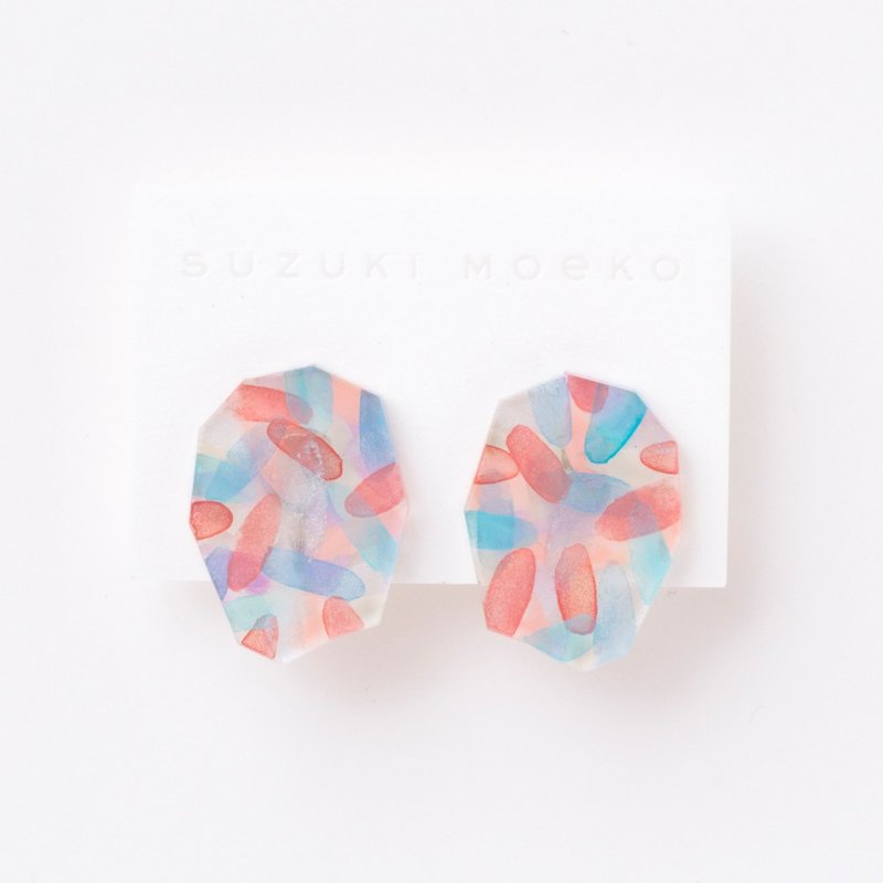 earrings - 耳环/耳夹 - 压克力 粉红色