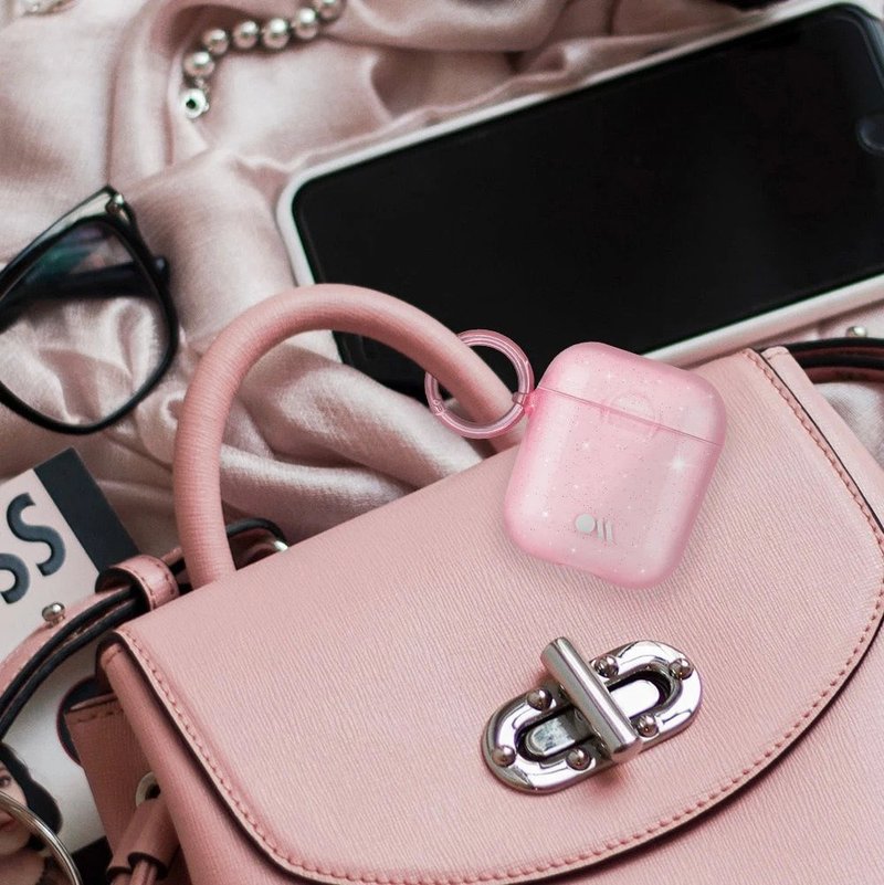 Airpods & Airpods Pro HookUps 保护套 - 硬壳 闪耀粉 - 耳机收纳 - 塑料 粉红色