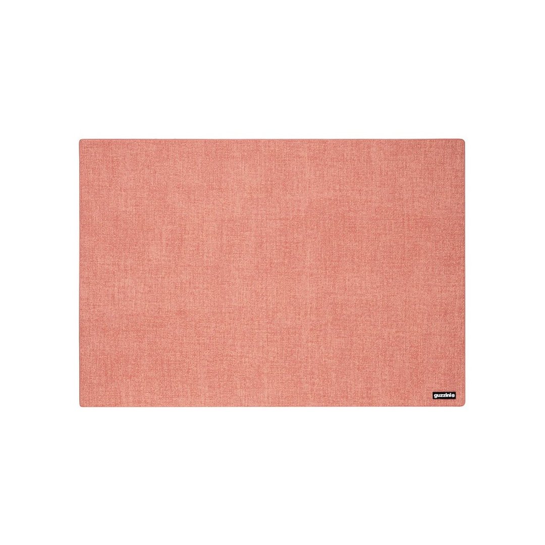 仿布纹系列-珊瑚橘餐垫-43×30CM - 餐垫/桌巾 - 塑料 红色