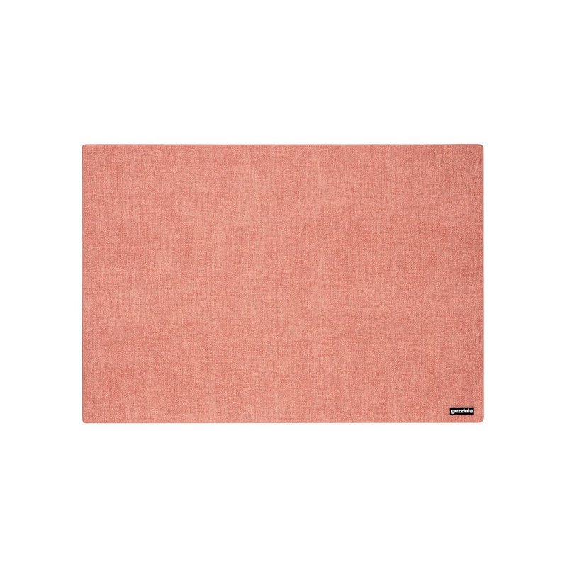 仿布纹系列-珊瑚橘餐垫-43×30CM - 餐垫/桌巾 - 塑料 红色