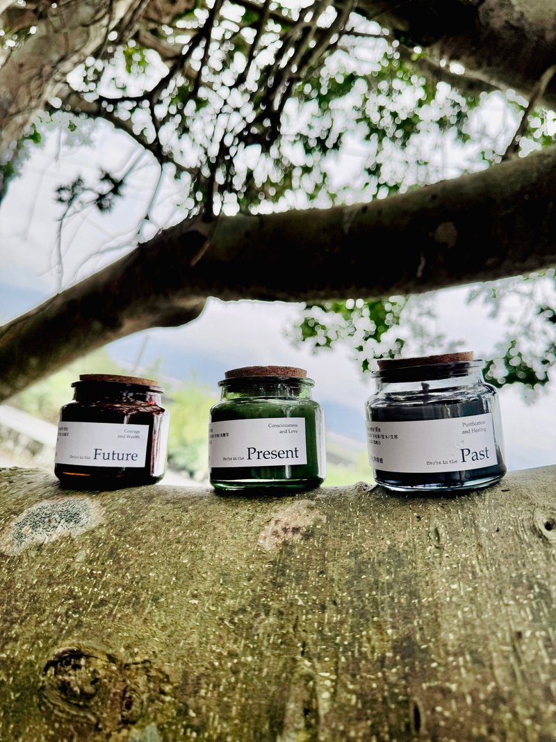 【Rose Tree】时间环。水晶药草香氛蜡烛。魔法蜡烛 冥想舒压疗愈 - 蜡烛/烛台 - 蜡 粉红色