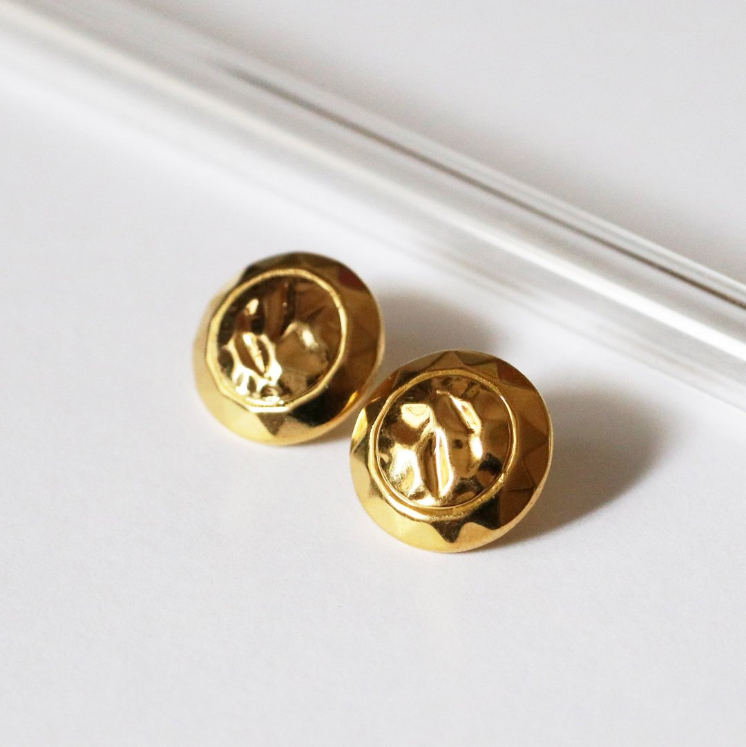 冶金术 耳环 - 耳环/耳夹 - 塑料 金色