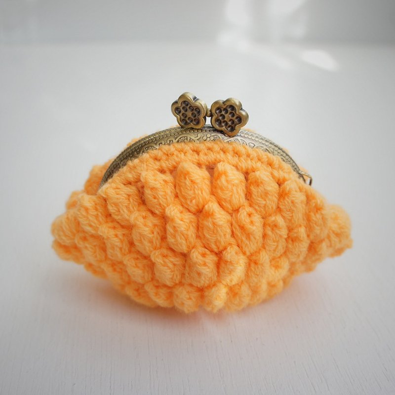Ba-ba handmade Popcorn crochet coinpurse No.C1064 - 化妆包/杂物包 - 其他材质 