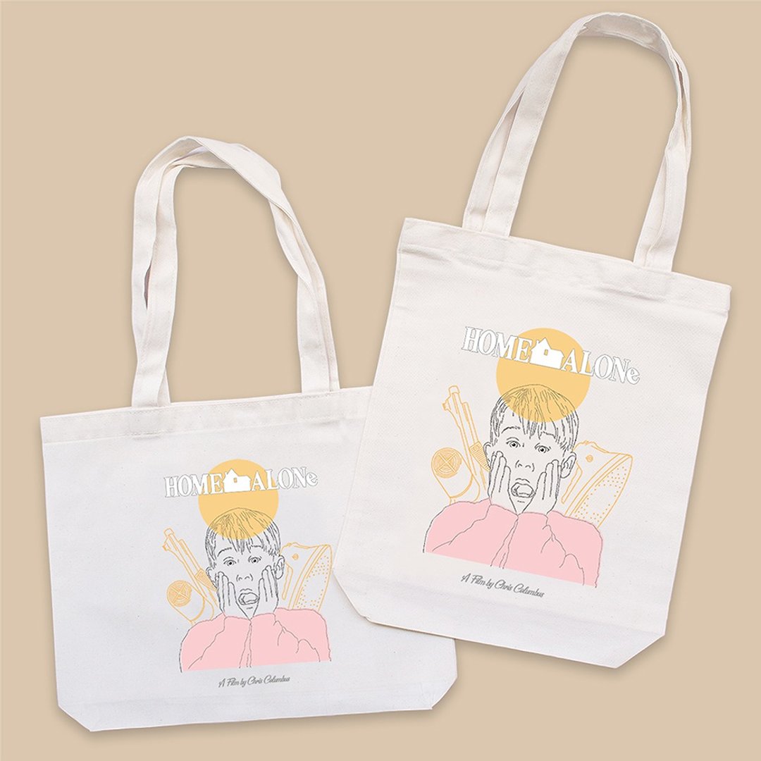 Tote bag : Home Alone - 手提包/手提袋 - 环保材料 白色