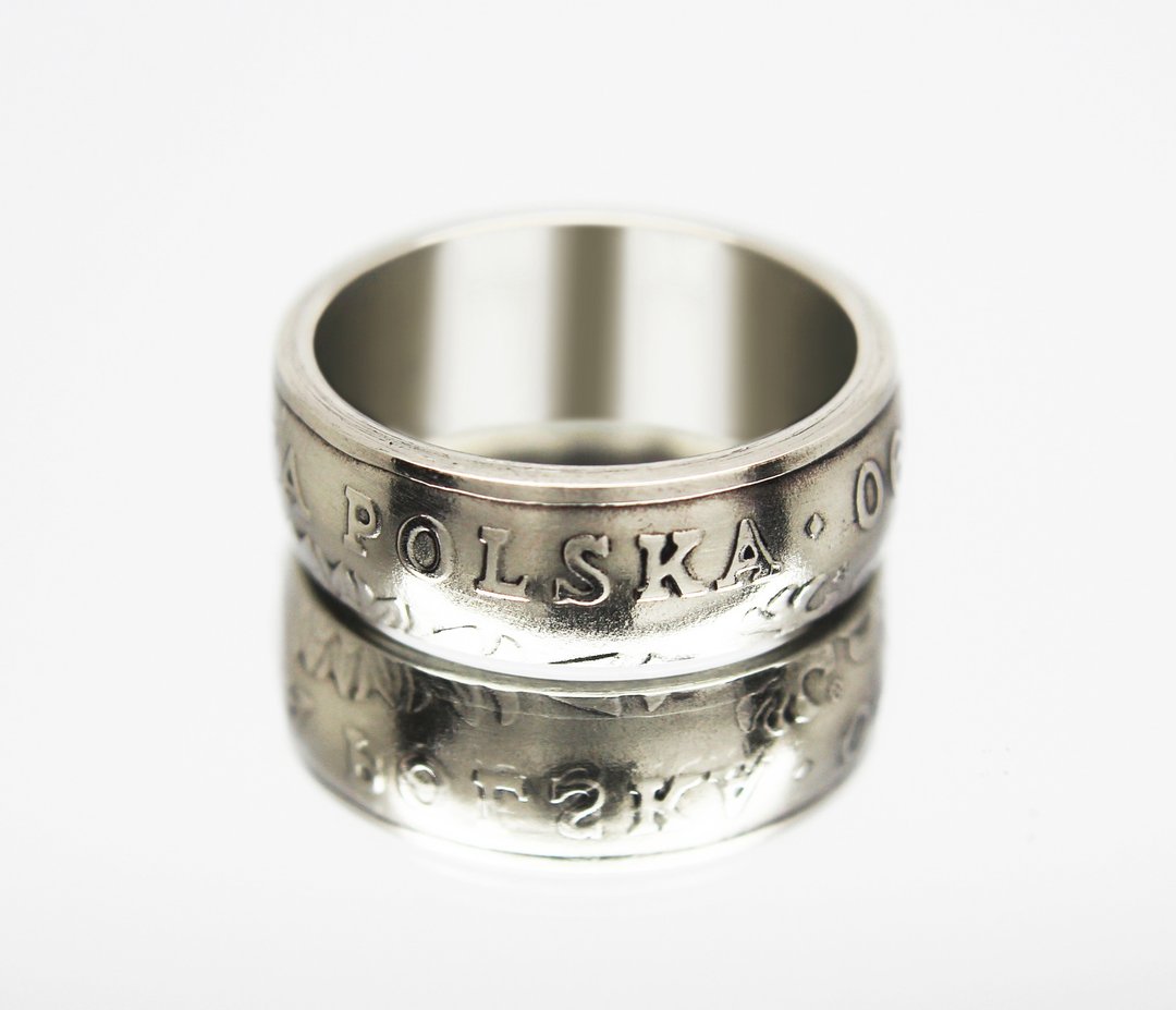Poland Coin Ring 100 zloty 1990 coin rings for men coin rings for women - 戒指 - 其他金属 