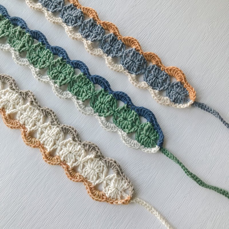 【夏洛特】窄版  手工钩织发带 - 发带/发箍 - 其他材质 多色