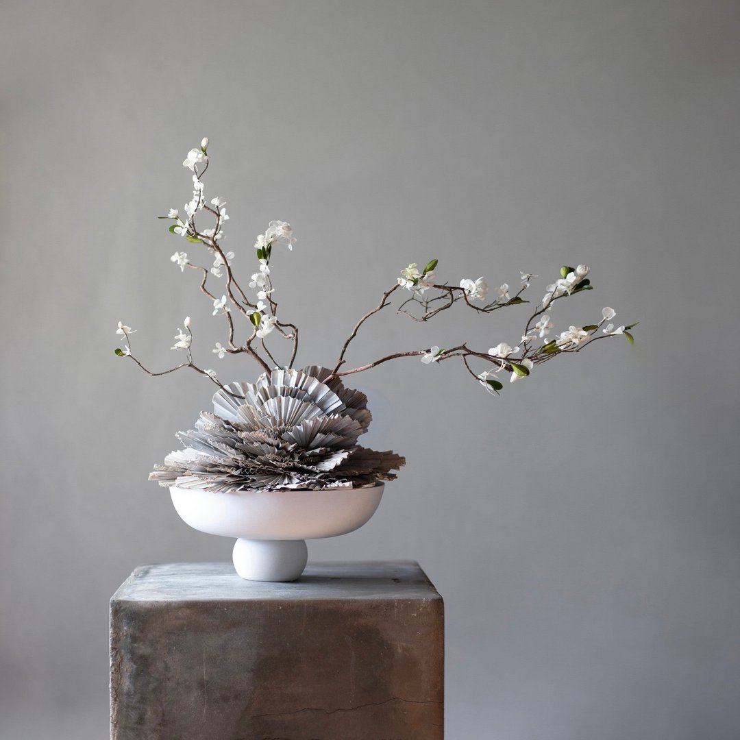 Baburu Bowl Medio- 陶 花器 中型 - 摆饰 - 陶 白色