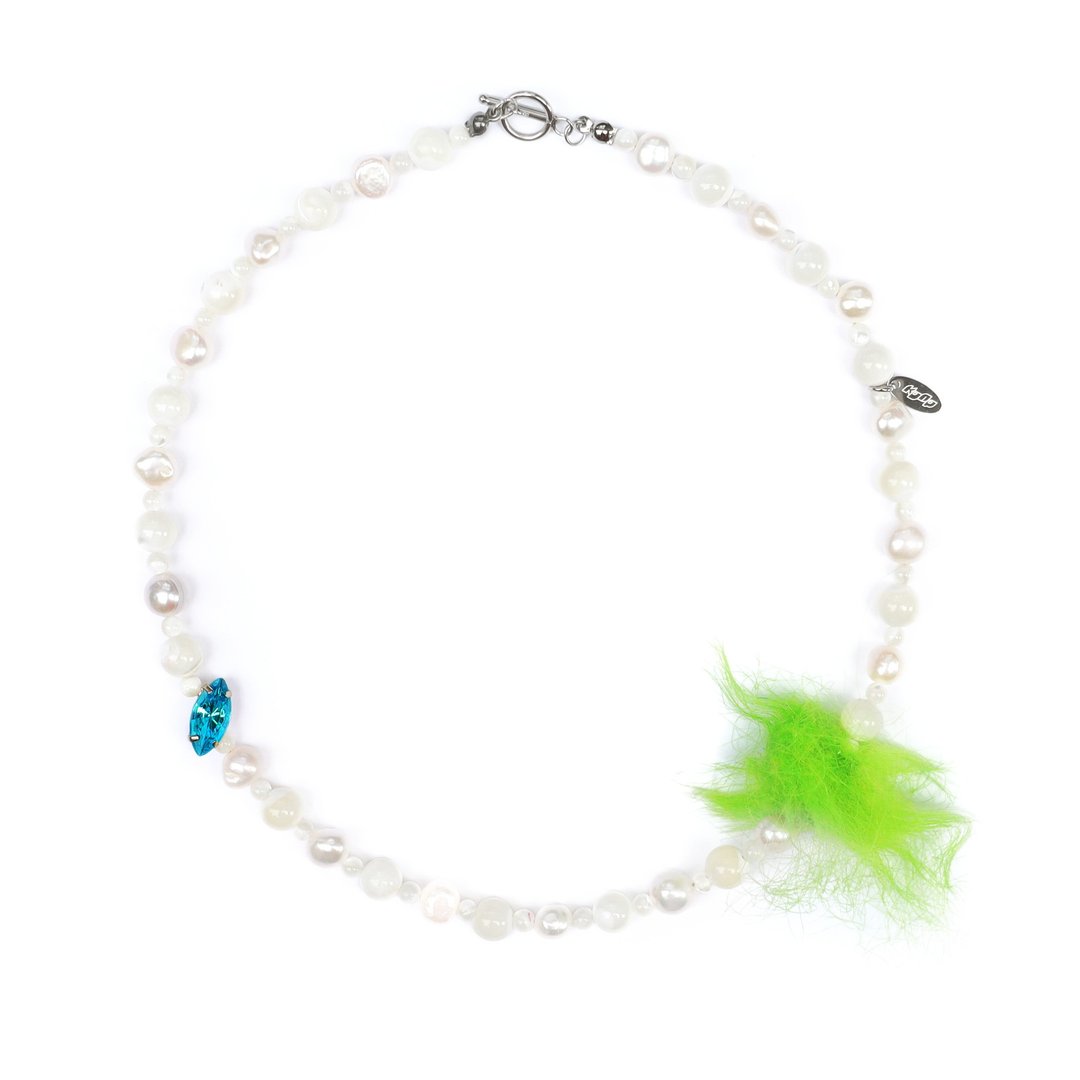 KDNP Furr Necklace_Lime Green - 项链 - 其他材质 绿色
