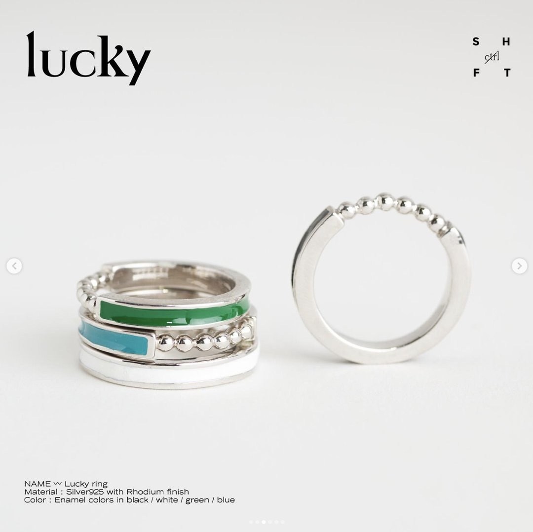 Ctrlshift - Lucky 戒指 - 戒指 - 纯银 银色