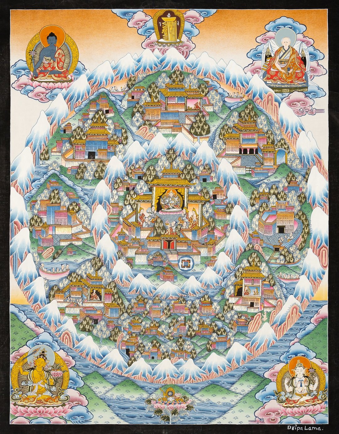 香巴拉净土——和平与觉悟的神圣之境 - 墙贴/壁贴 - 其他材质 多色