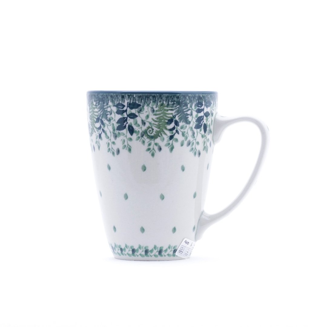 波兰陶 礼盒包装  马克杯 -300ml-高 11cm-蕨类植物 - 咖啡杯/马克杯 - 陶 绿色