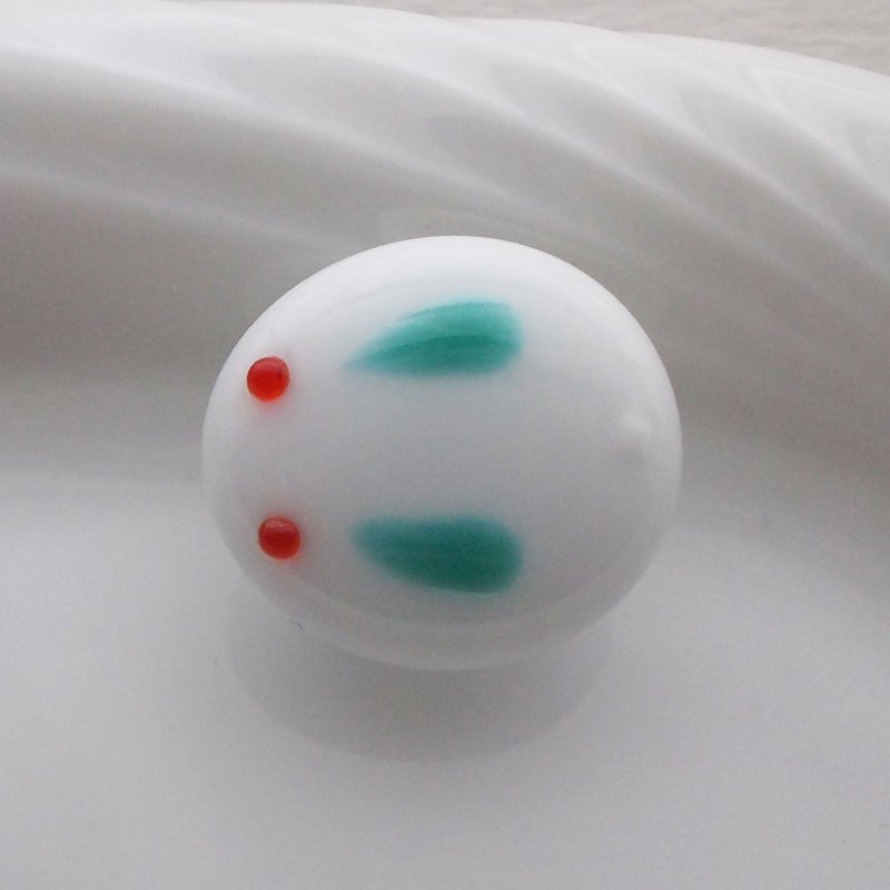 雪兔造型玻璃和服腰带饰物 / 发饰 - 项链 - 玻璃 白色