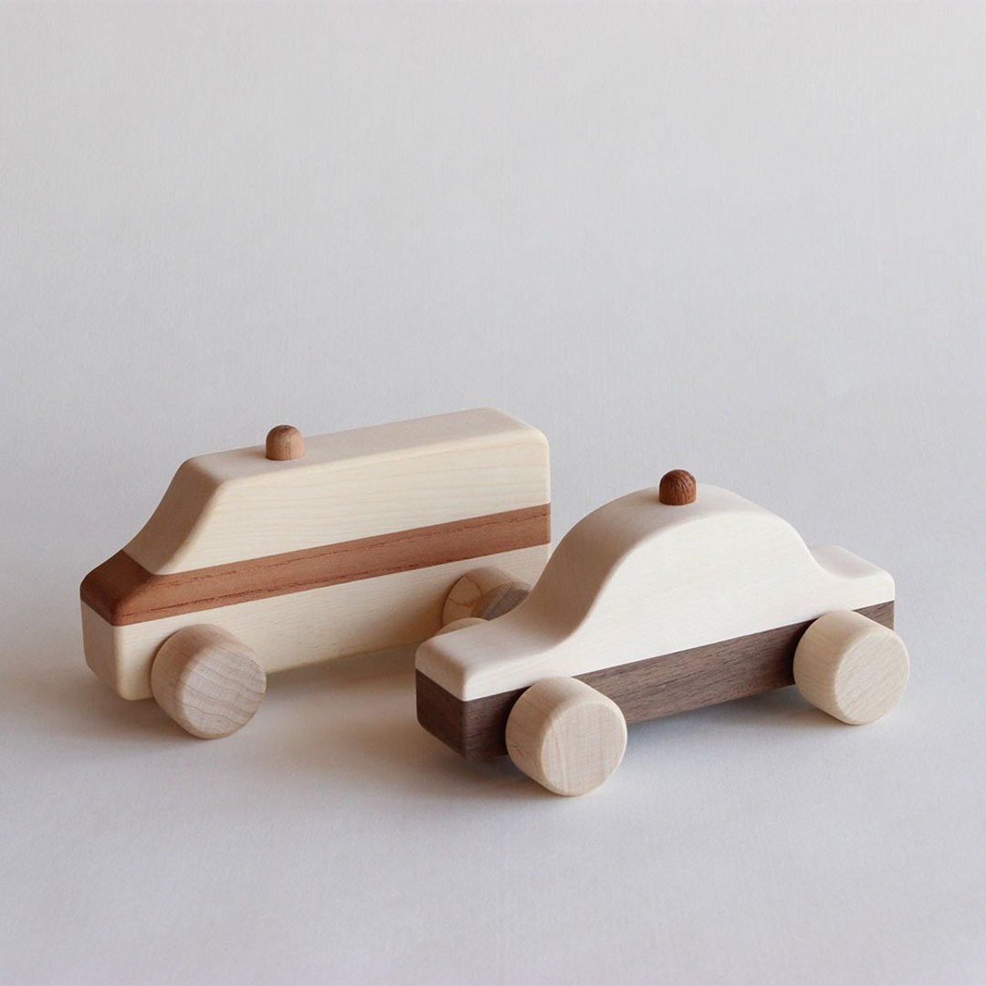 【Oak Village】日本制原木玩具车-交通工具 - 玩具/玩偶 - 木头 卡其色