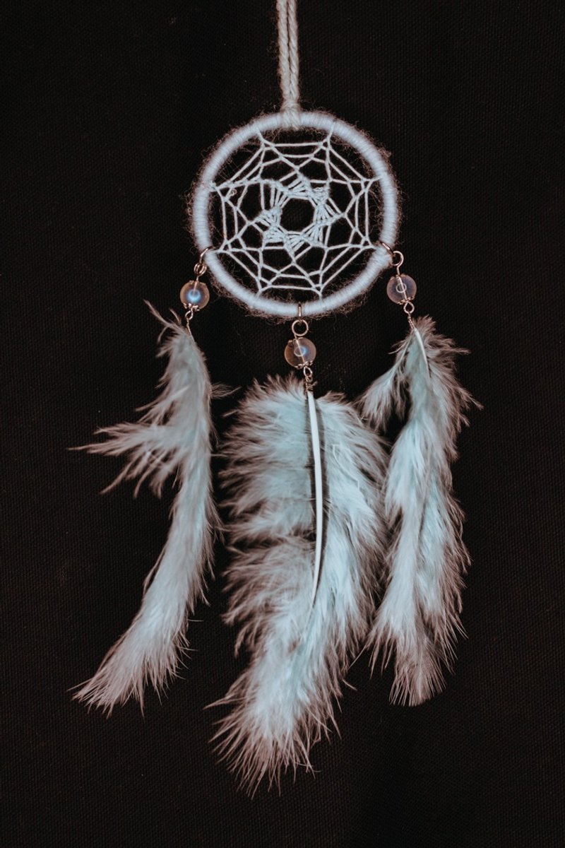纯手工捕梦网 Handmade Dreamcatcher－【单色星－淡蓝】 - 摆饰 - 其他材质 绿色