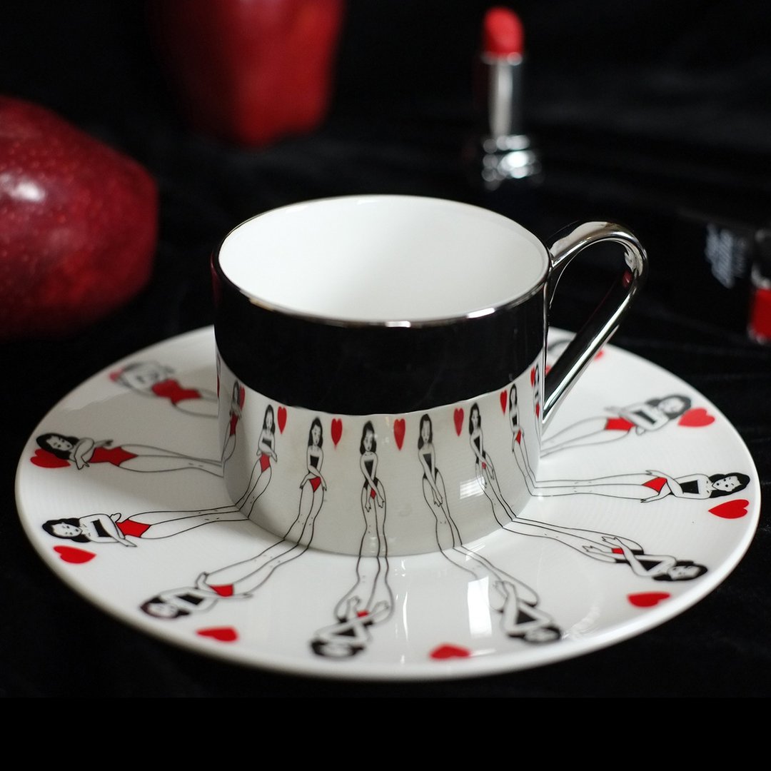 情迷系列 骨瓷 下午茶杯碟套装 - 茶具/茶杯 - 瓷 