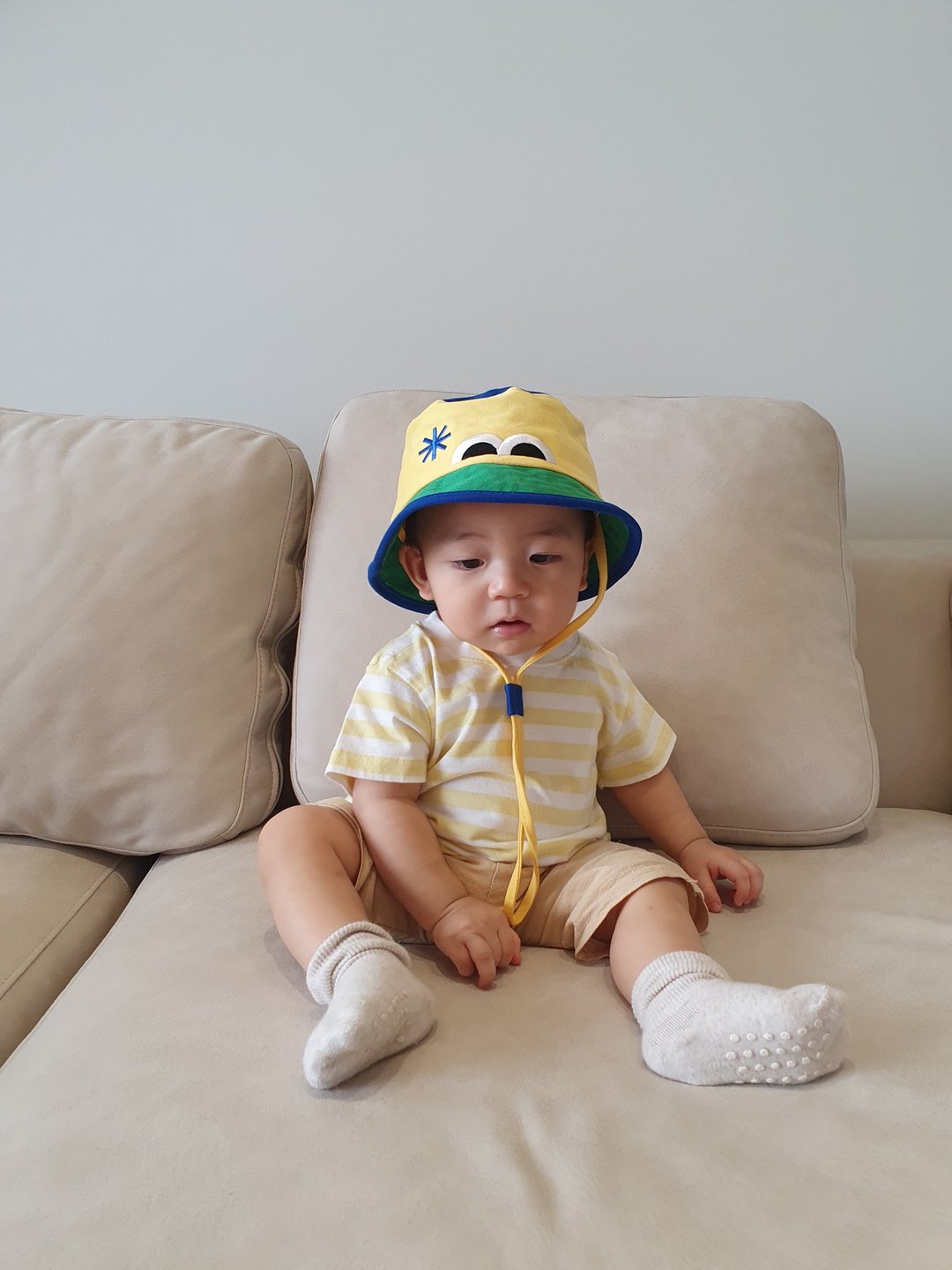 LITTLE LAUGH BUCKET HAT- YELLOW COLOR - 婴儿帽/发带 - 其他材质 黄色