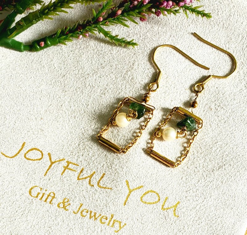 天然彩宝珍珠耳环 - 耳环/耳夹 - 珍珠 