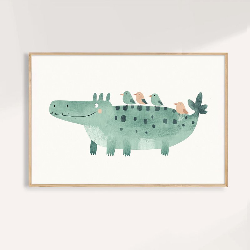 鳄鱼船长与四只鸟 Captain Croco / 童话系列插画挂画 - 海报/装饰画/版画 - 纸 