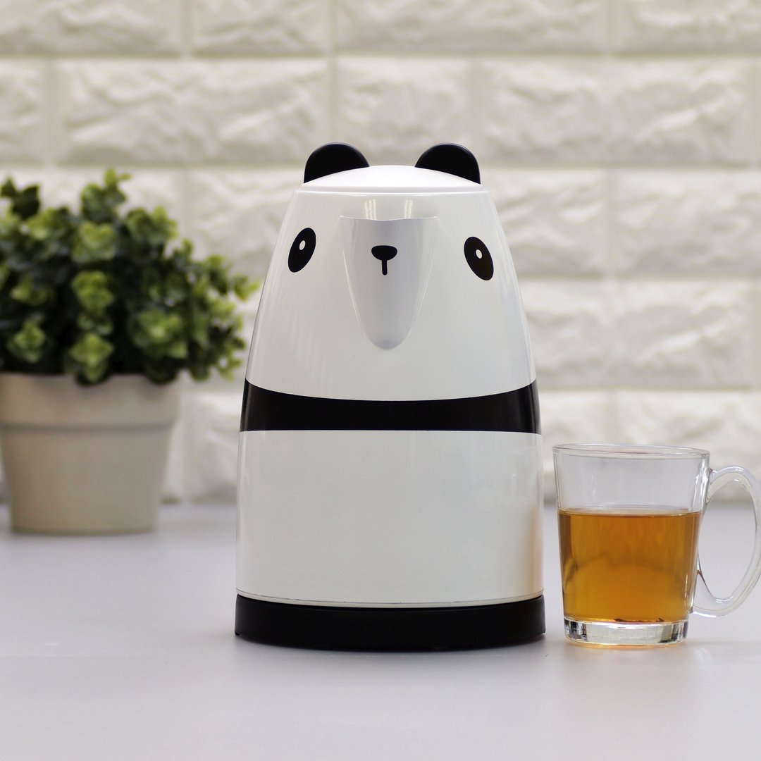 可爱动物造型不锈钢无线1.7公升快煮壶 - 黑白色熊猫 KE906-PD - 厨房家电 - 其他金属 白色