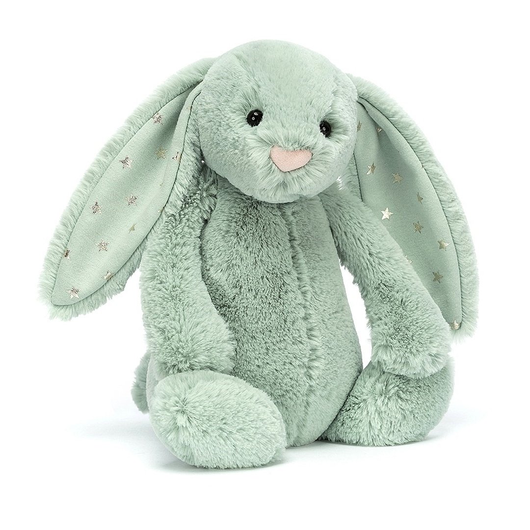Bashful Sparklet Bunny 闪亮绿星星兔 31cm - 玩偶/公仔 - 聚酯纤维 绿色