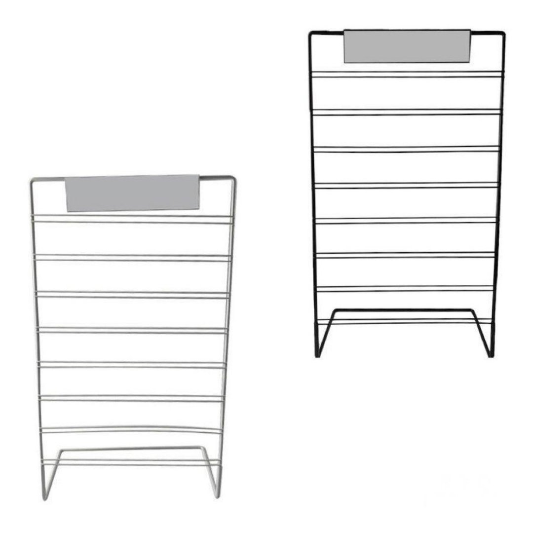 Earring stand with mirror - 收纳用品 - 塑料 黑色