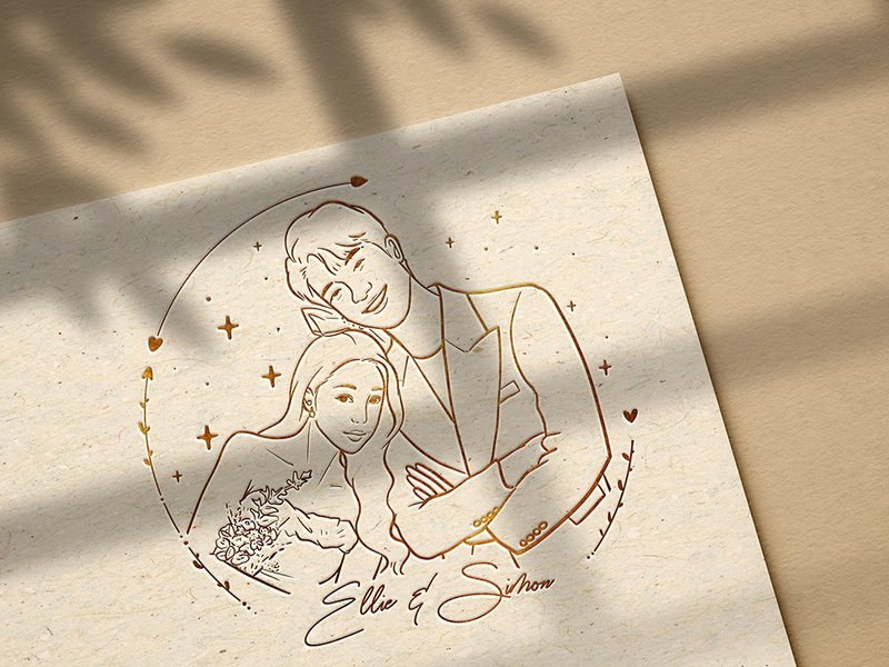 快速出图!!!线条定制化手绘人像-简约线条风 - 电子手绘真人画像/绘画/插画 - 其他材质 