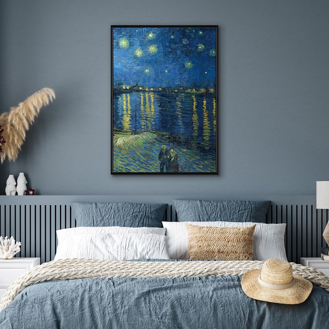 梵谷_隆河上的星夜II -  梵谷系列挂画/大师名作系列/风景挂画 - 海报/装饰画/版画 - 其他材质 蓝色