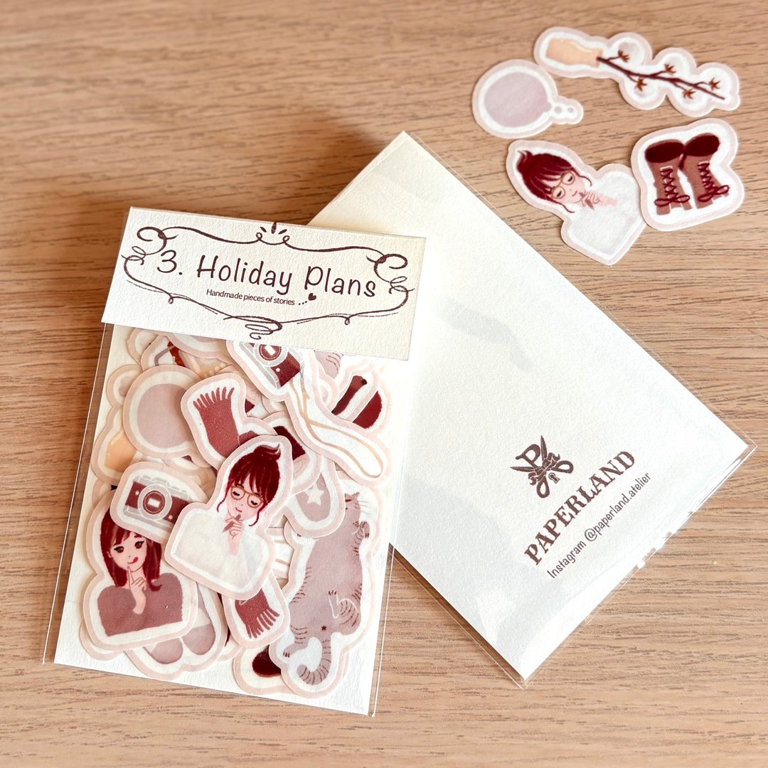 手帐装饰用 和纸亮面贴纸 Holiday Plans 纸杂货 PAPERLAND - 贴纸 - 纸 