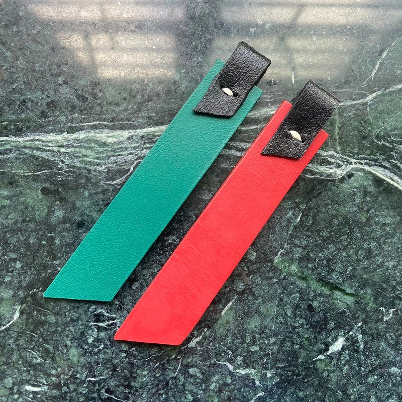 定制化礼物 可刻字配色皮革书签 2入组 - 书签 - 真皮 多色
