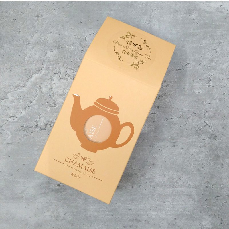 玄米绿茶 | 立体三角原叶茶包 | 台湾茶 - 茶 - 纸 橘色