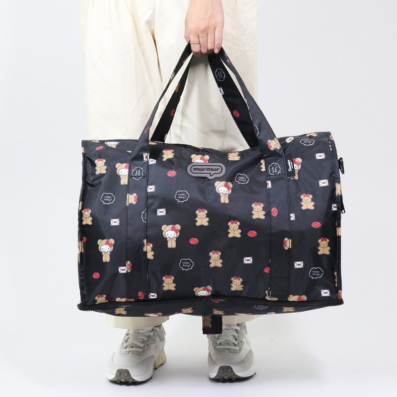 murmur 完美折叠旅袋 | hello kitty (小熊) | 收纳行李袋 - 行李箱/行李箱保护套 - 聚酯纤维 黑色