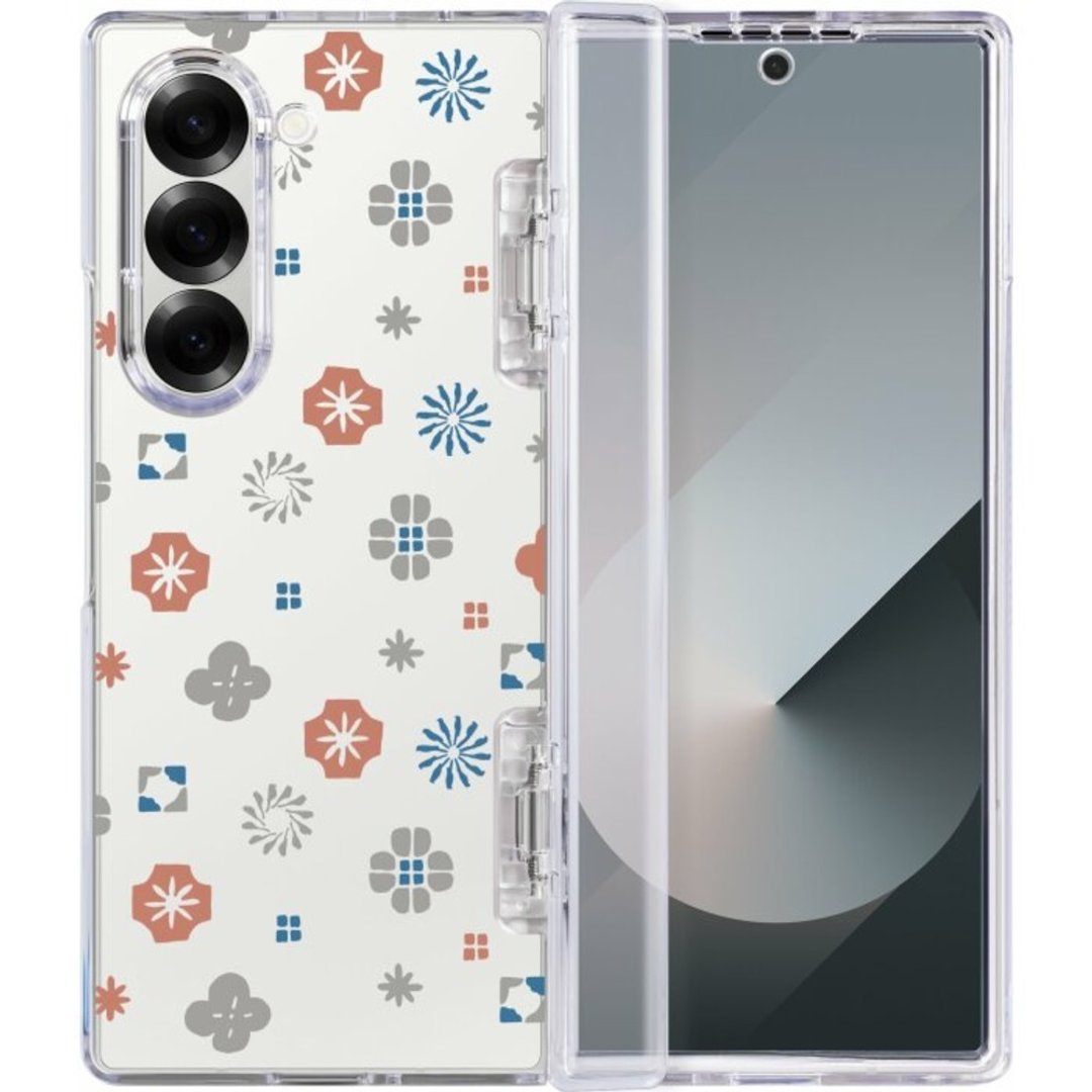 【预购】三星手机壳/Samsung Galaxy Z Fold6/经典花色/珊瑚红蓝 - 手机壳/手机套 - 其他材质 红色