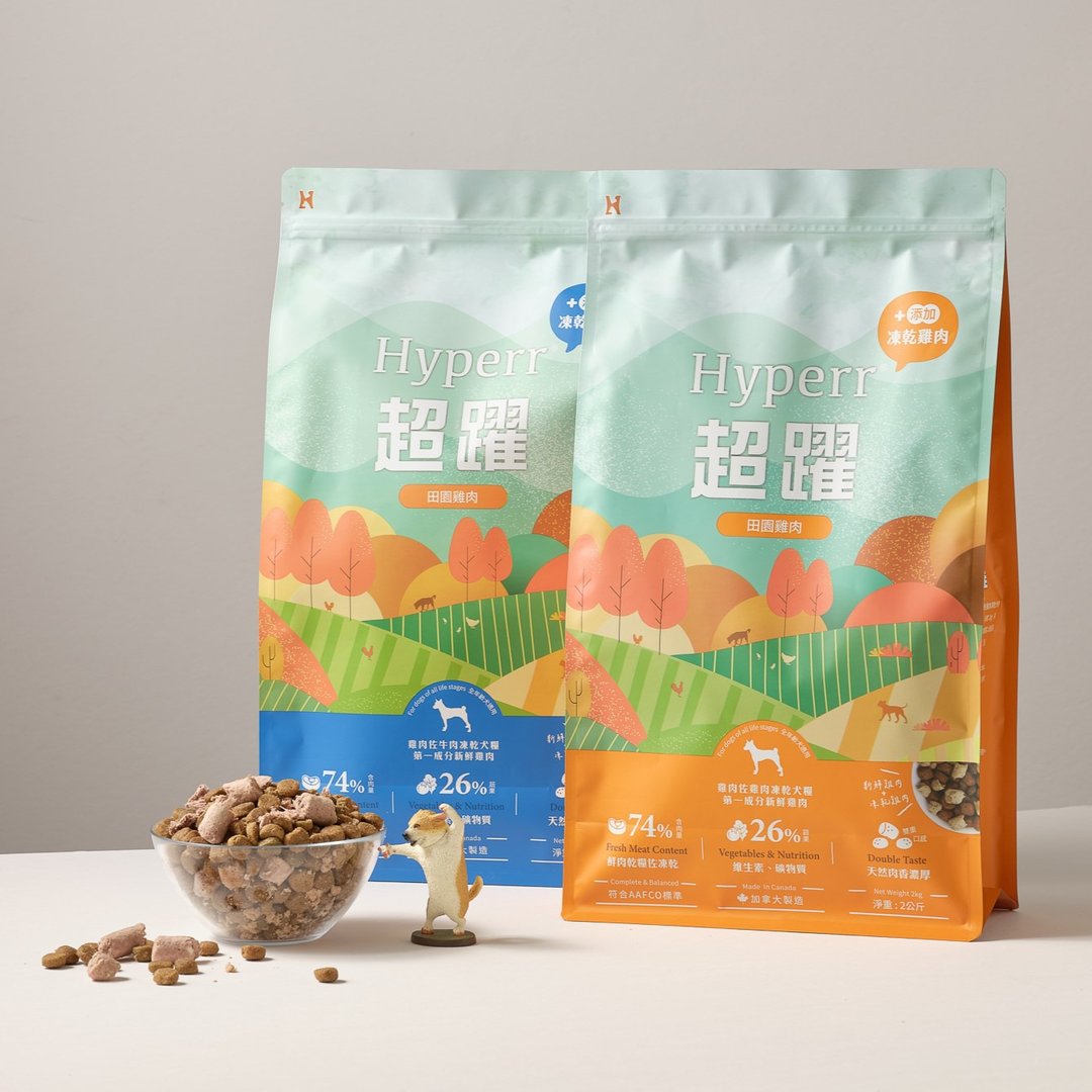 【狗主食】Hyperr超跃 狗狗无谷饲料+冻干 鸡肉+鸡肉 无谷 狗饲料 - 狗罐头/鲜食 - 其他材质 
