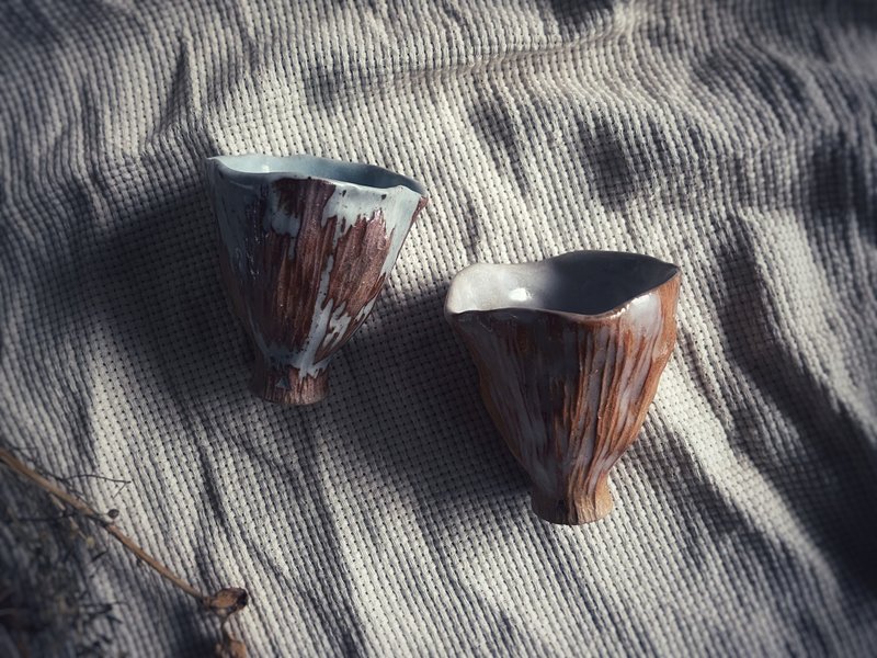 宴会盛放茶酒花杯・品茶杯・小酒杯・对杯  / 落叶栗 / - 茶具/茶杯 - 陶 咖啡色