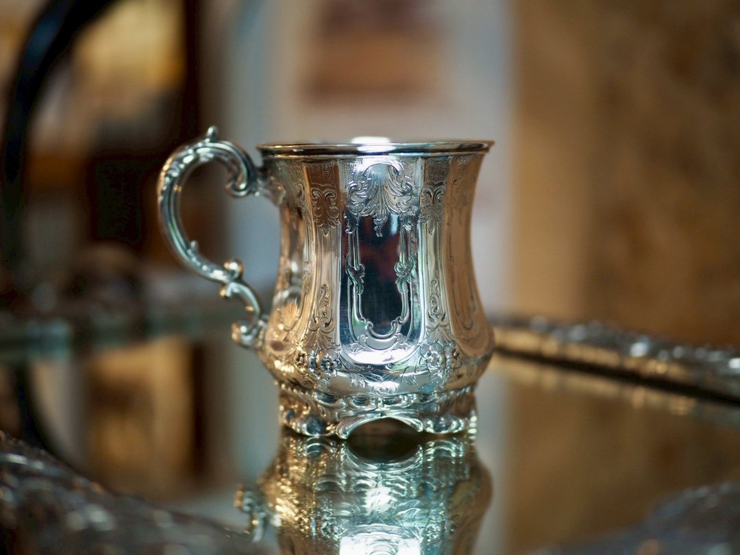 维多利亚时期~伦敦纯银马克杯1862年 - 摆饰 - 纯银 银色