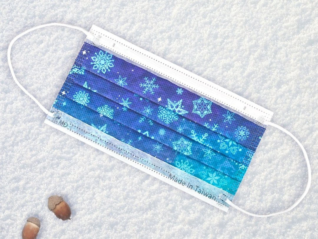 MILU 玩美医用口罩 /新幻彩雪花 10入装 台湾制双钢印 时尚搭配 - 口罩 - 其他材质 