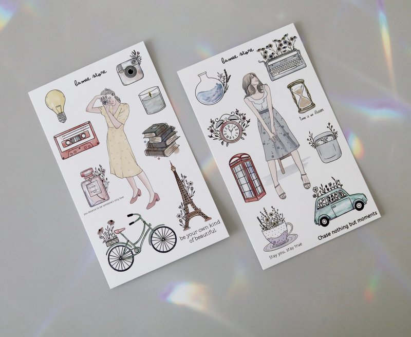 Bamee 的可爱物件贴纸 - 贴纸 - 纸 白色