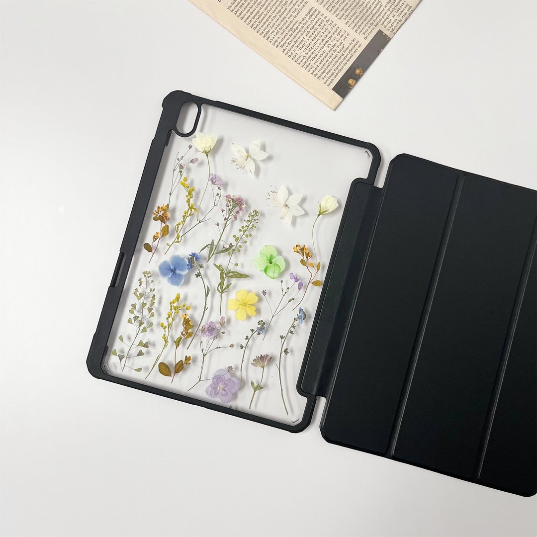 五彩斑斓手作押花iPad壳 iPad Air 11寸 13寸 iPad Pro 11寸 13寸 - 平板/电脑保护壳 - 植物．花 