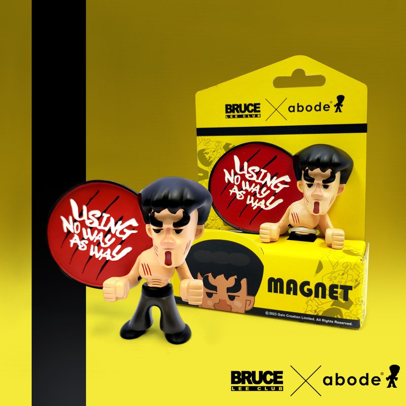 格斗人偶冰箱贴 --- Bruce Lee Club x abode 系列 - 冰箱贴/磁贴 - 树脂 