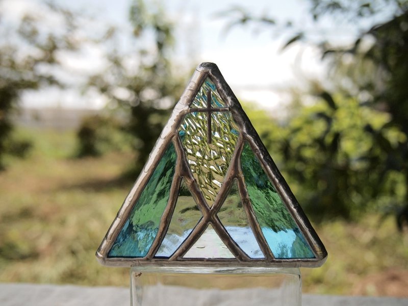 Sea Ice Church LED dedicated candle holder - 摆饰 - 琉璃 蓝色